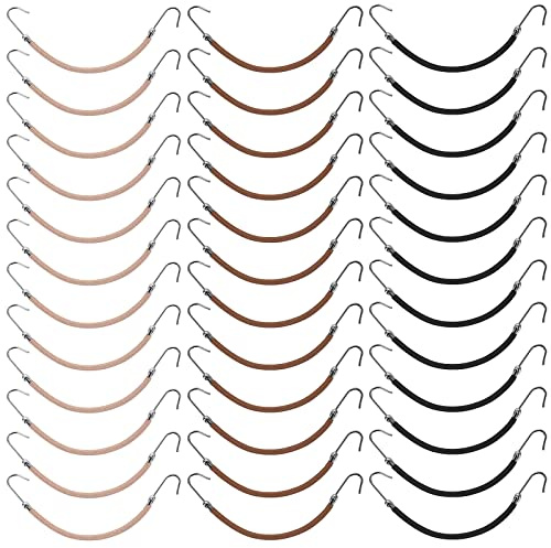 Sibba 6 Stück Elastische Haken Haargummi Haken Haarschnur Bungee Haargummis Styling Pferdeschwanz Halter für alle Haartypen (36 Stück)