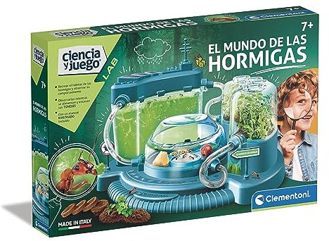 Clementoni Die Stadt der Ameisen – Wissenschaftliches Spielzeug zum Lernen von Insekten, schafft eine Welt für Ameisen mit verschiedenen Umgebungen, ab 7 Jahren, Spielzeug auf Spanisch (55508)