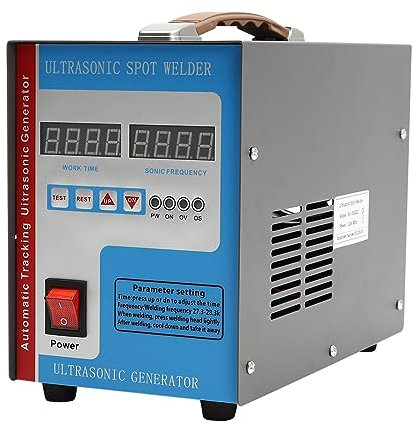 YHUEGH Máquina de Soldadura ultrasónica, soldadora por Puntos ultrasónica de Mano, soldadora por Puntos ultrasónica de Mano de plástico, 500 W de Alta frecuencia 50-60 Hz con Pantalla Digital