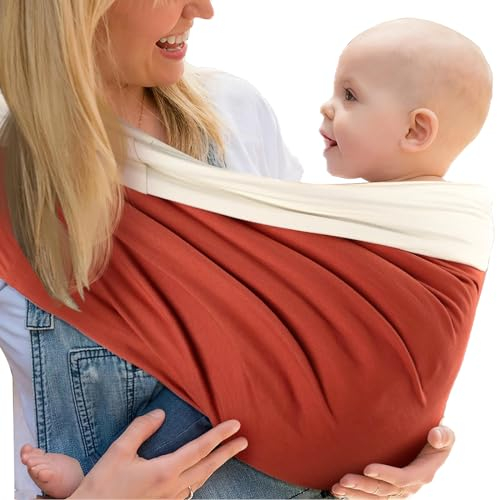 Fascia Neonato Funmo Fascia Fascia Porta Bebe Fascia Portabebè Elastica Fascia Per Bambini Ergonomica Porta Bebè Puro Cotone,Neonato Regali Per Neonati e Bambini Fino a 16 Kg