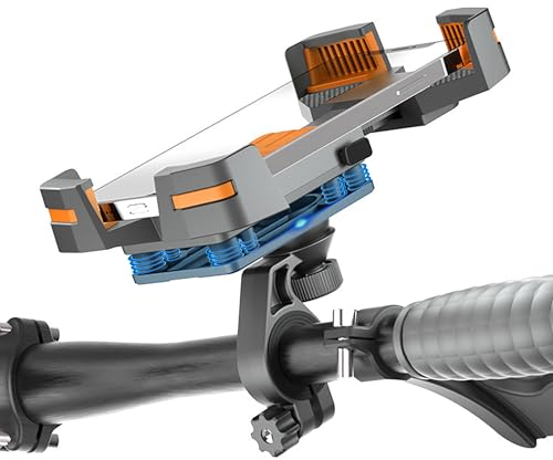 Sovica Handyhalterung Fahrrad Motorrad mit vibrationsdämpfer sichere Montage und verstellbar für handys bis 7,5 Kompatibel mit Lenkern Aller Arten von Motorrädern und Fahrrädern