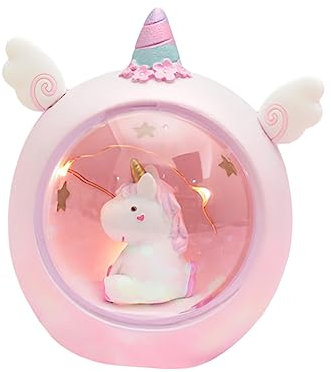 UKCOCO Lampada Proiettore Unicorno Rosa Con Stelle e Luci Notturne Per Bambine Per Compleanni e Festività
