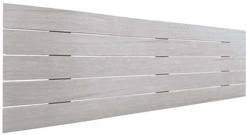 DHOME Sänggavel i Återvunnet MDF-Trä Horisontell Pallstil Pallbädd Inkluderar Beslag (160x46 Palet 5, Arktisk Madera)