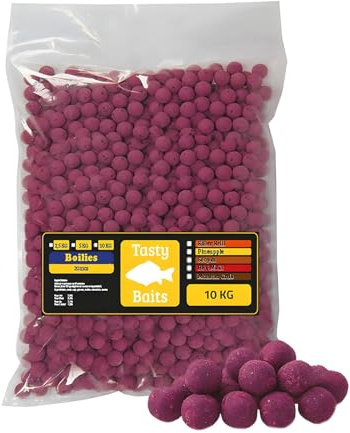 Eurocatch Tasty Baits Boilies Mulberry Magic 20 mm 10 kg - Grand paquet de bouillettes à la carpe - Appât à carpe de qualité supérieure - Convient pour les campagnes d'alimentation et la pêche directe