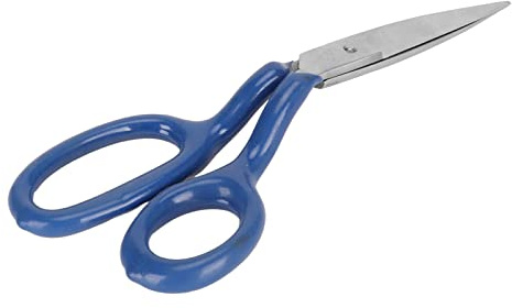 Gebogene Stickschere mit gebogenem Griff, Applikationsschere, doppelt gebogene Schere mit versetztem Griff, zum Basteln, Sticken(blue)