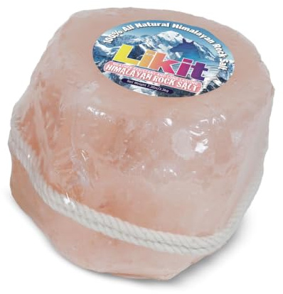 Likit Himalaya-Steinsalz für Pferde, Seil zum Aufhängen von Mineralien, 100 % natürlich, 3,3 kg