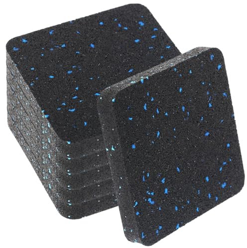 KLFEXVP Anti Vibration Mat Anti Vibration Pads 6Pcs High Density Rubber Sound Absorbing Mat 3.9x3.9x0.4 Inch Treadmill Mat Exercise Equipment Mat for Washer and Dryer Air Compressor