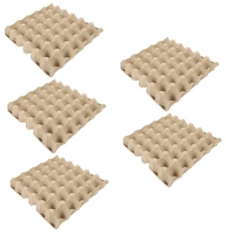 OFFSCH Bandeja para Huevos Biodegradable Reciclable 30 Unidades de Pulpa de Papel Soporte para Bandeja de Huevos para Almacenamiento en Frigorífico y Uso Doméstico