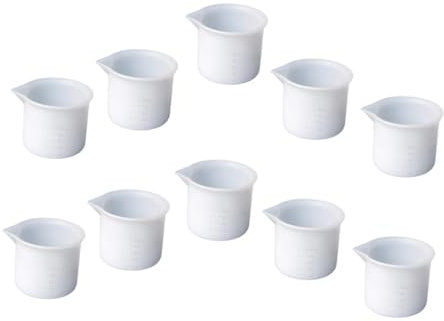 CONGARTENO 12piezas Kit Tazas Medidoras Silicona Soporte Medidor Resina Herramientas Bricolaje