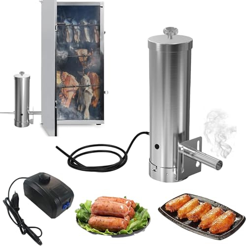 Mocoli Affumicatore da Cucina, Affumicatore A Freddo Generatore di Fumo Freddo Affumicatore BBQ Generatore di Fumo in Acciaio Inossidabile con Pompa per Barbecue Pesce Carne E Formaggio