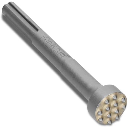WERHE Cincel Bujarda SDS Max, 12 Dientes, 200 mm | diámetro de corte 35 mm, 18 mm portaherramientas, forma en espiral, aprox. 0,5 kg, para martillo perforador