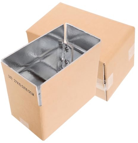 Isolierboxen aus Folie für Tiefkühlmeeresfrüchte und Lebensmittel | Wiederverwendbar, für Lagerung und Catering, Leicht zu Tragen und Transportieren, 2 Stück Packung