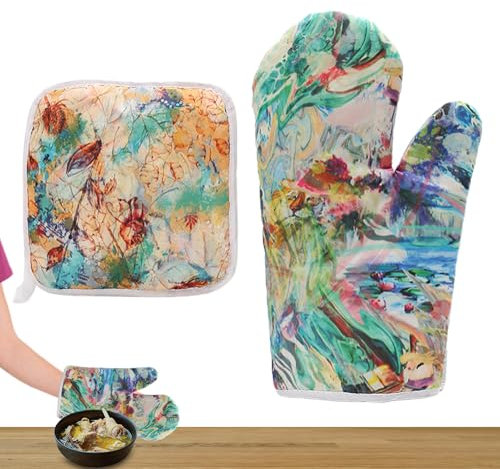 Oven Mitts And Pot Holders | Non-Slip Oven Gloves And Hot Potholders | Heat Resistant Cooking Gadget For Home, Restaurant, Hotel, Bakery, Outdoor