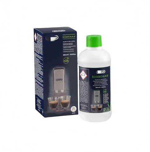 1 Bottle Coffee Descaling Solution Compatible with De'Longhi Machines - 5X Concentrated Liquid Descaler (1 Bottle = 5 Uses), Fast Acting & Safe, Clean Limescale & Coffee Residue