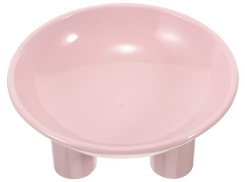 MOTHNUR Erhöhter Katzennapf mit Schräger Schale rutschfest Stabilem Stand Design für Nassfutter und Wassernapf Katzen und Kleine Hunde Rosa