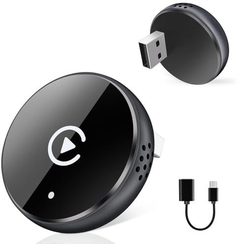 Adaptateur sans fil CarPlay 2 en 1 pour CarPlay & Android voiture, mise à niveau sans fil vers Mini Car Play sans fil avec extension USB de type C, compatible avec Apple iPhone iOS 10 et véhicules