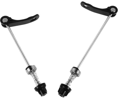 Mipcase 2 Stück Fahrrad Schnellspanner Verlängert für Mountainbike Radnabe Vorder und Hinterrad aus Robustem Stahl mit Hebelverschluss für Sicheres Laufrad Upgrade