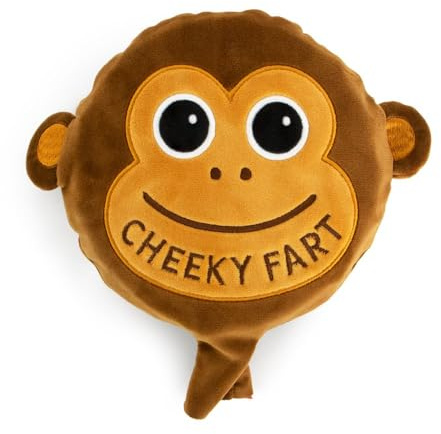 Keycraft Plushie Whoopee Cushion Cheeky Monkey – Funny Fart Plush Toy, Squeezable Gag Gift Noise Maker, Soft Novelty Prank Toy for Kids & Adults, Party Joke Toy Age 3+