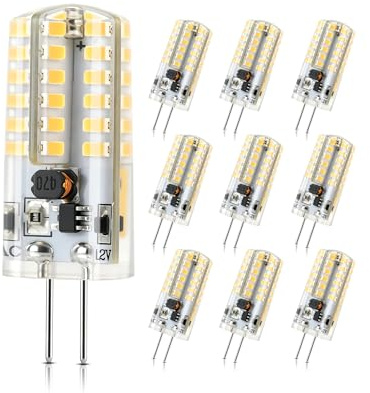 AGELCK G4 LED Birnen Neutralweiß 4000K, 2W Ersetzt 20W Halogen, 360° Abstrahlwinkel Flackerfrei, 12V AC/DC G4 Stiftsockellampe Nicht Dimmbar, Energiesparlampe für Küche Wohnzimmer, 10er Pack