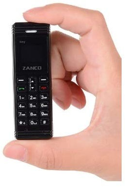 NEW MK11 ZANCO TINY PHONE WORLDS SMALLEST THINNEST MOBILE BLACK SMS BT MUSIC BT DIALER MP3 UNLOCKED CE ROHS WCDMA & GSM sold by phones 4u ltd