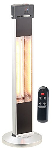 Semptec Urban Survival Technology Infrarot Heizstrahler: IR-Stand-Heizstrahler, Fernbedienung, Timer, 3-stufig, 2.000 W, IP34 (Infrarot Standheizstrahler, Stand, Fernbedienungen)