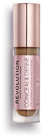 Revolution Conceal & Define Concealer, Lightweight, Long-Lasting, Full Coverage Face Makeup, C13.5, 4g