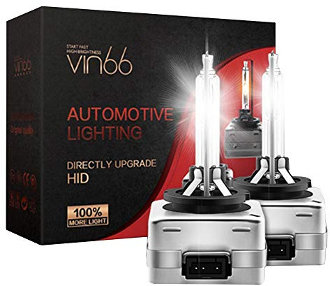 D1S HID Xenon Faros de repuesto Faros Faros 4300K-8000k con stents metálicos Lámparas para faros delanteros de automóviles 35W 12V (2 paquetes) (4300K, D1S)