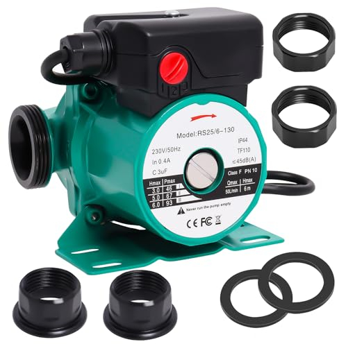 RS25/6-130 Pompe de circulation d'eau chaude, RS25/6-1½ Pompe à eau de transfert domestique, 46/67/93 W Pompe de renfort de pression Poweka