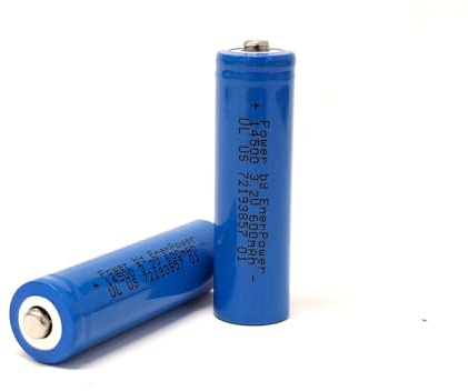 LiFePo4 IFR 14505 AA-Batterie 600 MAh 3,2 V 14500 Lithium-Eisenphosphat-Batterie Mit Oberem Knopf, Flache Solarbatterie,2St