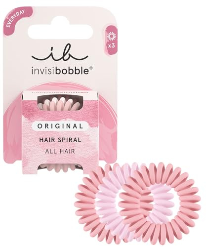 invisibobble Original Haargummi The Pinks I 3x Spirale Haargummis Rosa Matt für Mädchen & Damen I designed im Herzen Münchens