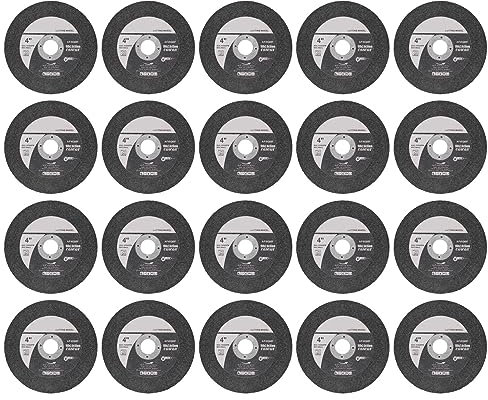 Ruedas de Corte de 20 Piezas, Disco de Rueda de Corte de 100 Mm de Diámetro Exterior y 16 Mm de Diámetro Interior, Disco de Corte Rápido Profesional para Amoladora Angular