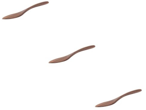 Amosfun Butter 3St Buttermesser aus Walnussholz Marmelade Spurtle-Spatel kleiner Schaber Brotaufstrich für Backkäse Protokoll Applikator kleiner Spatel Schwarze Walnuss Haushalt