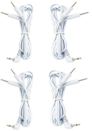 TENS Kabel Stecker DC 2,5mm Pin 2mm Anschluss für TENS-Einheit Physiotherapiegerät 4 Stück