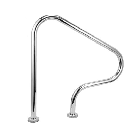 Acier Inoxydable 304 Main Courante De Piscine, Rampe D'escalier De Piscine avec Accessoires, Antirouille Poignée De Sécurité, pour Entrées et Sorties De Piscines Hors Sol et Enterrées(1 piece)