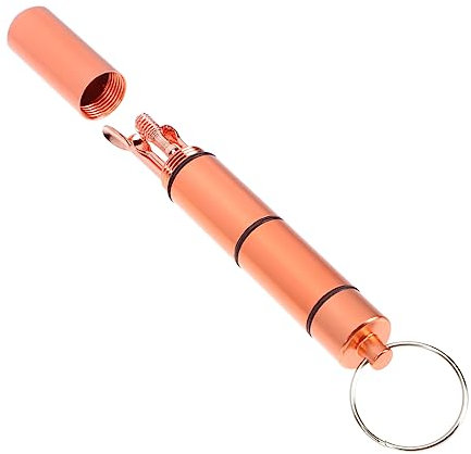 Beaupretty Stainless Steel Ear Wax Removers and Ear Picks 6pcs Set Portable Sealed Aluminum Alloy Case Rose Gold for Home Use and