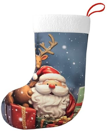 Hgbbdyyjj Weihnachtsstrümpfe für Herren und Damen, personalisierbar, Weihnachtsstrümpfe, weiches Polyester, dekorative Socken, Schwarz , Einheitsgröße