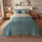 Silentnight Supersoft Quilted Bedspread - Add a Layer of Extra Style and Warmth - Smooth Comfy Touch Microfibre Coverlet Bed Sofa Throw - Machine Washable and Non-Iron Fabric - 150x200cm, Blue