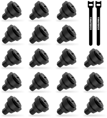 YIMATEECO Hard Disk Mounting Screws,3.5 inch HDD Screw and Shock Absorption Rubber Washer Kit,Solid State Drives Screws Computer Case Hard Drive Mounting Accessories(18 Set)
