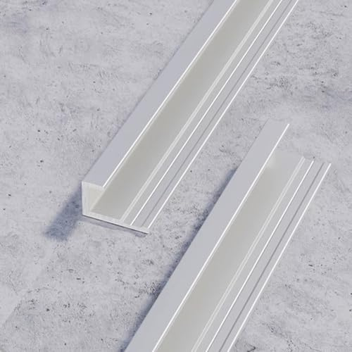 WJYWX End Profile, Tile Edge Protection Profile 90cm 3 Pieces C-shape Profile Aluminium Anodized Stair Nosing Profile Edging Profile Optimal For Interior Fittings(Matte Silver,4.5mmx0.9m)