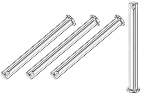 M METERXITY 4er Pack Einloch Bolzen Mit Flachkopf M10 X 120mm 304 Edelstahl Bolzen Für Mechanische Verbindungen/Festteile/Schiffstakelage Wiederverwendbarer Gelenkbolzen