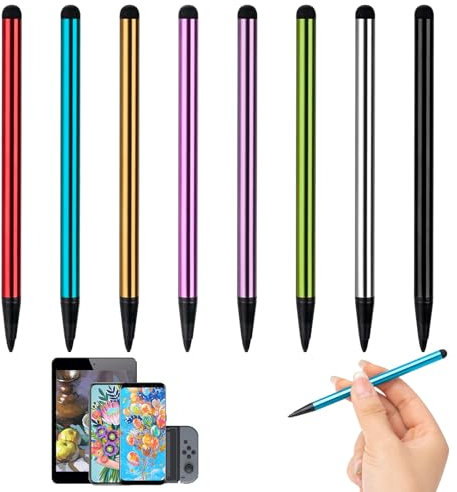 8 Stück Stylus Stifte für Touchscreens, Hochpräziser Eingabestift für Alle Universellen, Universeller mit Feiner Spitze für Handy/Ipad/Samsung/Xiaomi/Android/Tablet Und Andere Touchscreens