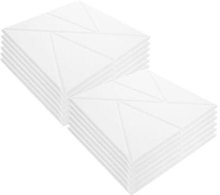CLISPEED Pannelli Acustici Autoadesivi da 12 Pezzi, Pannelli Isolanti Acustici in Schiuma ad Alta Densità 30x30 Cm, Fonoassorbenti per Pareti di Ufficio, Studio e Casa, Facile