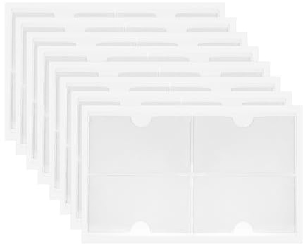 52 Pcs Self Adhesive Business Card Pockets, Clear Plastic Sleeves, Self Adhesive Business Card Label Pockets, Open Side Plastic Label Sleeves for Index Cards Planners Organizing(6 x 10 cm)