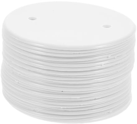Homoyoyo Lot de 30 Plaques de Recouvrement de Plafond en Pp Blanc, Cache-prise Vierge Octogonal, Résistant la Chaleur, pour Boîtes de Ventilateur et Remplacement la Maison