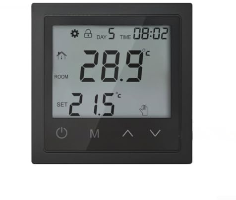Termostato intelligente WiFi, termostato programmabile per riscaldamento a pavimento con display a LED e modalità blocco bambini, memoria di interruzione di alimentazione per riscaldamento domestico