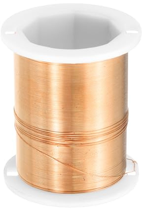 sourcing map 28 Gauge Copper Wires for Jewelry Making, 1 Roll 38m Craft Tarnish Resistant Beading Wire for Gardening, Electroculture, Beading, DIY Artwork (Copper Tone)