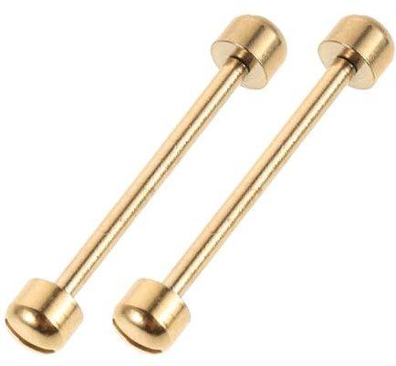 NOLITOY Pasadores de Resorte para Correa de Reloj 22 Mm, Varillas de Conexión de Acero Inoxidable Dorado, Tornillos de Eslabones para Reparación y Reemplazo de Pulseras, Kit 2