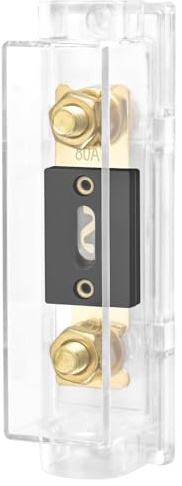 Heschen Auto Audio Video Stereo ANL-Sicherungshalter, 0/2/4 Gauge In und Out, mit Ampere ANL Sicherung (ANL-80A)