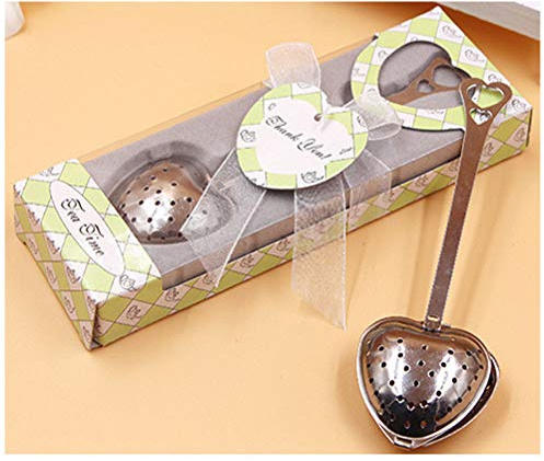 BERON Stainless Steel Tea Time Heart Tea Infuser Party Supplier (Set of 20)