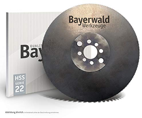 Bayerwald - Lama per sega circolare HSS, Ø 250 mm x 32 mm x 128 Z, trattata a vapore, per lavorazione in acciaio inox